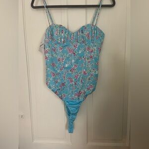 Zara Floral Corset Bodysuit